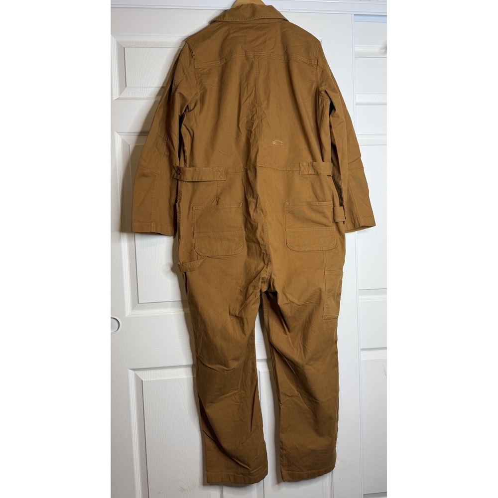 Carhartt Brown Solid Relaxed Fit Coverall Jumpsuit BN6071-W Rugged Flex Canvas - Picture 5 of 9